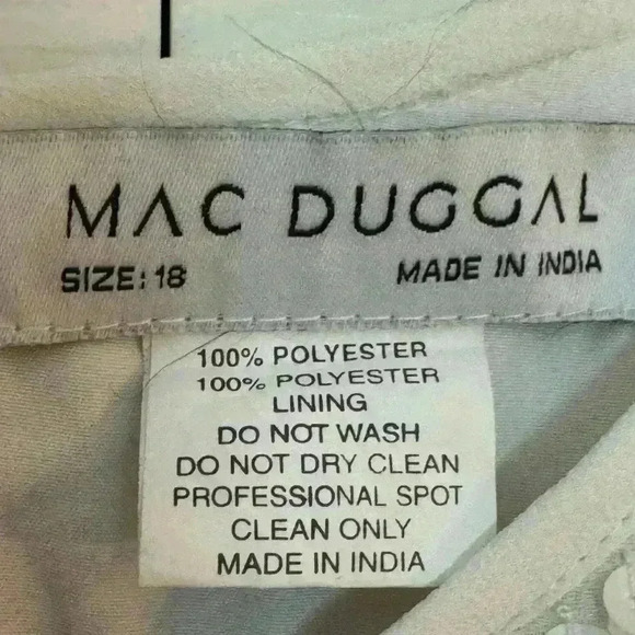 Mac Duggal Sleeveless High Neck Beaded Midi Sheath Dress White NWT Style 10509 - Picture 7 of 7